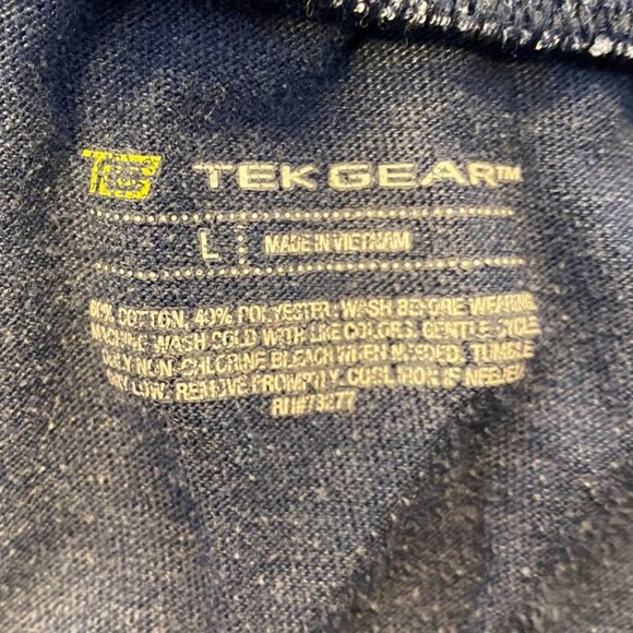 Tek Gear Mens Jogger Pants Large In Blue Heather Cotton-Polyester Blend Drawstri - Picture 6 of 8